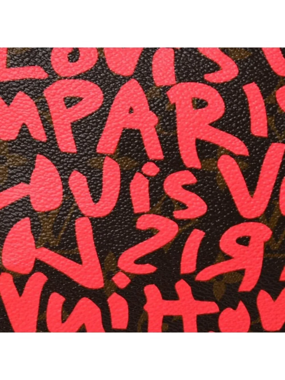 Louis Vuitton Monogram Graffiti Speedy 30 Handbag Pink Vachetta Leather